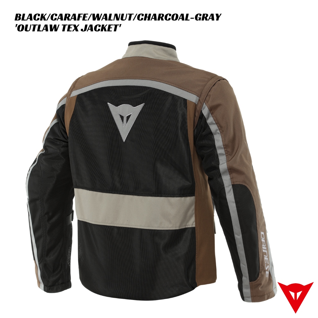 Dainese Outlaw Tex Jacket - BLACK/CARAFE/WALNUT/CHARCOAL-GREY