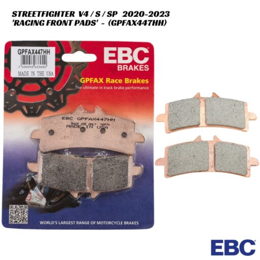 EBC GPFAX Racing Front Brake Pads - GPFAX447HH - Ducati Streetfighter V4 / S / SP 2020-2023