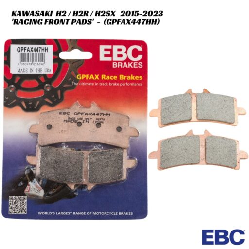 EBC GPFAX Racing Front Brake Pads - GPFAX447HH - Kawasaki H2 / H2R / H2SX 2015-2023