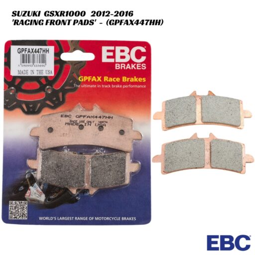 EBC GPFAX Racing Front Brake Pads - GPFAX447HH - Suzuki GSXR1000 2012-2016