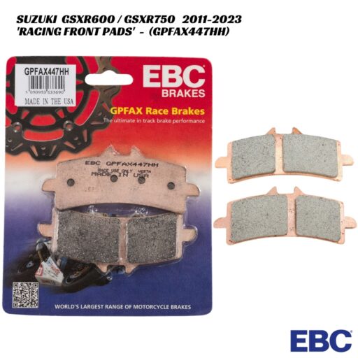 EBC GPFAX Racing Front Brake Pads - GPFAX447HH - Suzuki GSXR600 / GSXR750 2011-2023