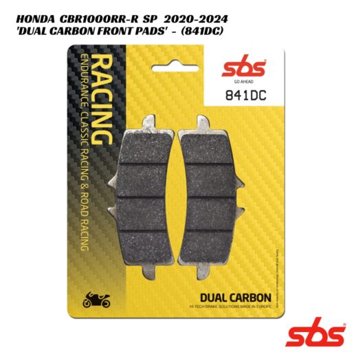 SBS Dual Carbon Racing Front Brake Pads - 841DC - Honda CBR1000RR-R SP 2020-2024
