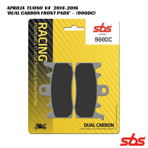 SBS Dual Carbon Racing Front Brake Pads - 900DC - Aprilia Tuono V4 2014-2016