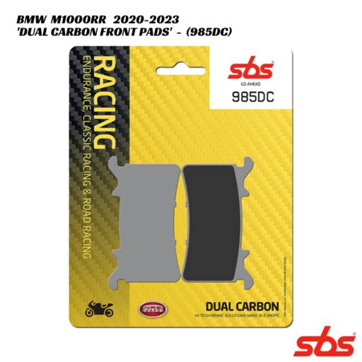 SBS Dual Carbon Racing Front Brake Pads - 985DC - BMW M1000RR 2020-2023