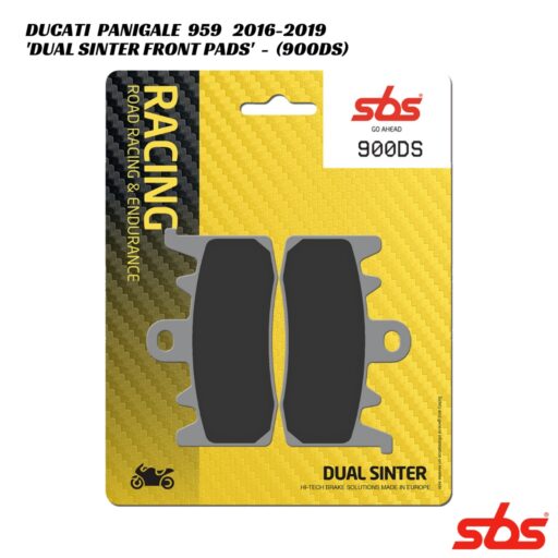 SBS Dual Sinter Racing Front Brake Pads - 900DS - Ducati Panigale 959 2016-2019