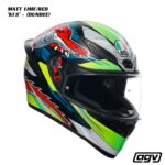 AGV K1 S Helmet - DUNDEE - MATT LIME/RED