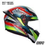AGV K1 S Helmet - DUNDEE - MATT LIME/RED