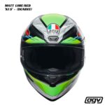 AGV K1 S Helmet - DUNDEE - MATT LIME/RED
