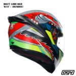 AGV K1 S Helmet - DUNDEE - MATT LIME/RED