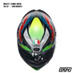 AGV K1 S Helmet - DUNDEE - MATT LIME/RED