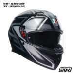 AGV K3 Helmet - COMPOUND - MATT BLACK/GREY