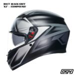 AGV K3 Helmet - COMPOUND - MATT BLACK/GREY