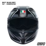AGV K3 Helmet - COMPOUND - MATT BLACK/GREY