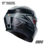 AGV K3 Helmet - COMPOUND - MATT BLACK/GREY