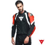 Dainese AVRO 4 2PCS Leather Suit - BLACK-MATT/FLUO-RED/WHITE
