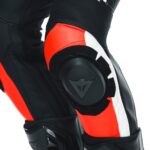 Dainese AVRO 4 2PCS Leather Suit - BLACK-MATT/FLUO-RED/WHITE