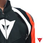 Dainese AVRO 4 2PCS Leather Suit - BLACK-MATT/FLUO-RED/WHITE