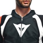 Dainese AVRO 4 2PCS Leather Suit - BLACK-MATT/FLUO-RED/WHITE