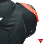 Dainese AVRO 4 2PCS Leather Suit - BLACK-MATT/FLUO-RED/WHITE