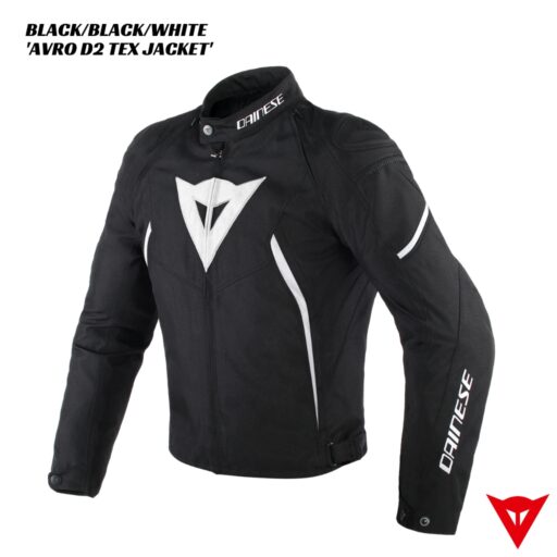 Dainese Avro D2 Tex Jacket - BLACK/BLACK/WHITE