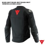 Dainese Sportiva Leather Jacket - BLACK-MATT/BLACK-MATT/BLACK-MATT
