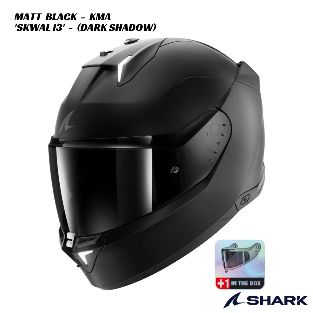 Shark Skwal i3 Dark Shadow Matt KMA (1) Shark Skwal i3 - Dark Shadow Matt KMA - Extra Dark Visor Included