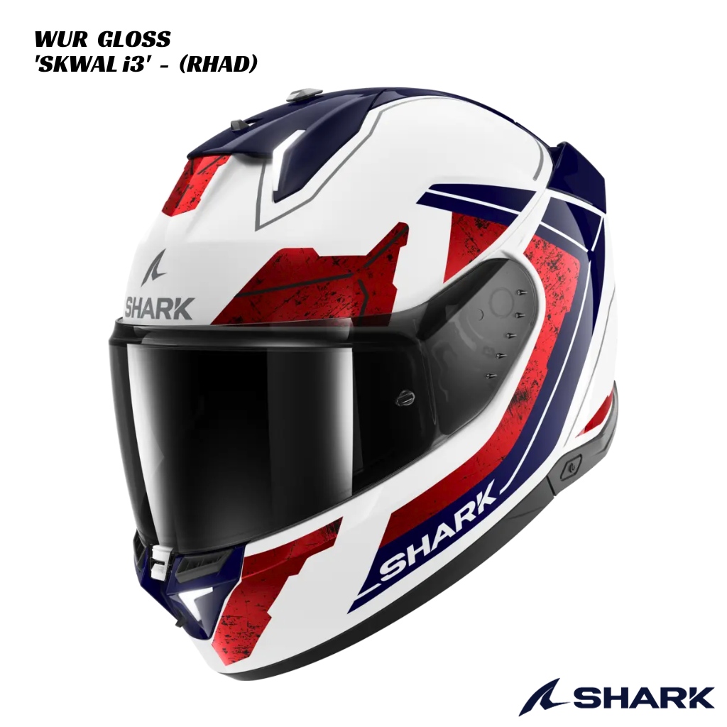 Shark Skwal i3 Rhad Gloss WUR WHITE BLUE RED (1) Shark Skwal i3 - Rhad Gloss WUR - WHITE/BLUE/RED