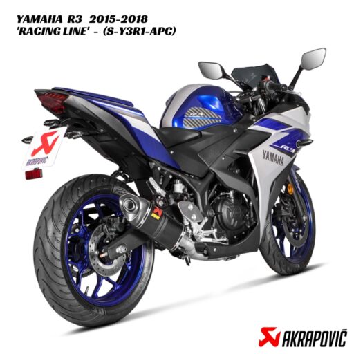 Akrapovič Racing Line Carbon Full Exhaust - S-Y3R1-APC - Yamaha R3 2015-2018