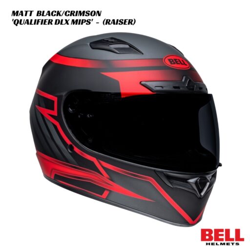 Bell Qualifier DLX MIPS Raiser Helmet - MATT BLACK/CRIMSON