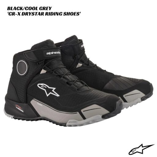 Alpinestars CR-X Drystar Riding Shoes - BLACK/COOL GREY