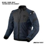 Revit Action H2O Motorcycle Textile Jacket - BLACK/DARK BLUE