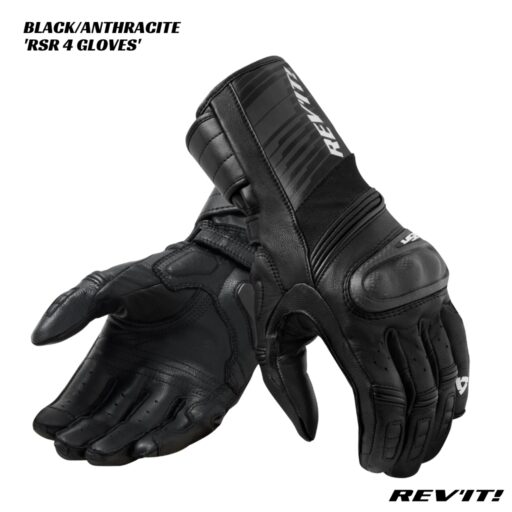 Revit RSR 4 Leather Gloves - FGS176 - BLACK/ANTHRACITE