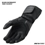 Revit RSR 4 Leather Gloves - FGS176 - BLACK/ANTHRACITE