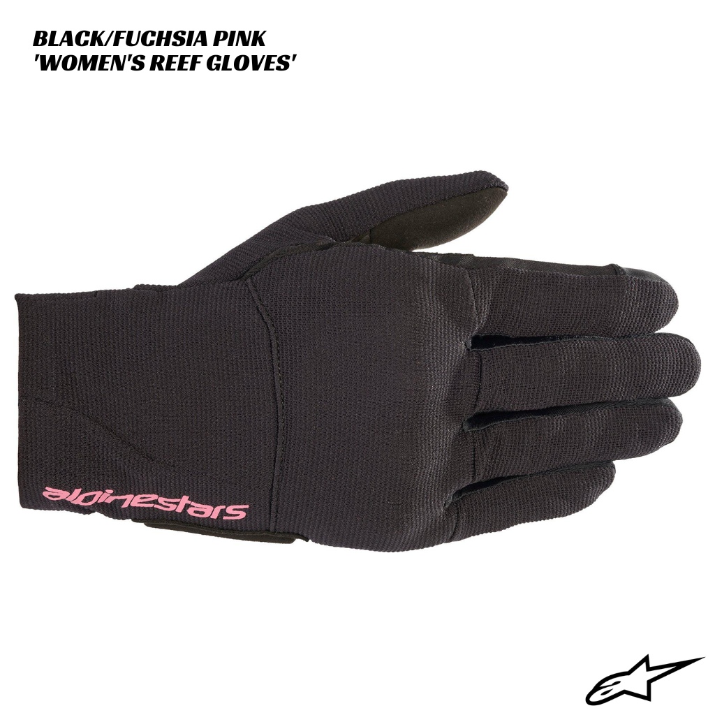 Alpinestars Reef Ladies / Women's Gloves - BLACK/FUCHSIA PINK