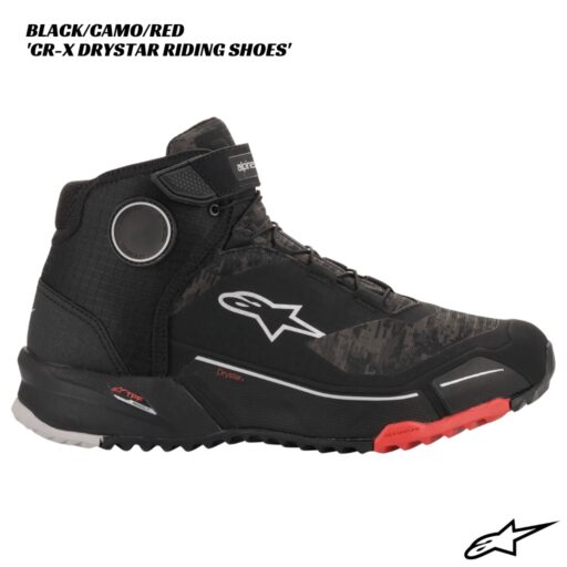 Alpinestars CR-X Drystar Riding Shoes BLACK CAMO RED 2