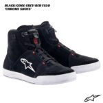 Alpinestars Chrome Shoes BLACK COOL GREY RED FLUO 1