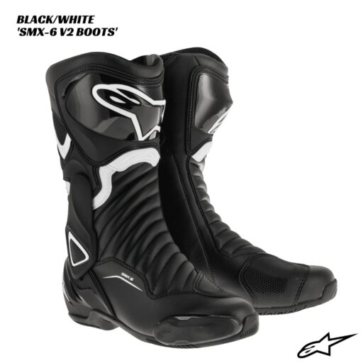 Alpinestars SMX-6 V2 Boots BLACK WHITE 1