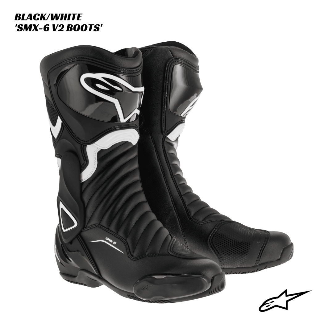 Alpinestars SMX-6 V2 Boots BLACK WHITE 1
