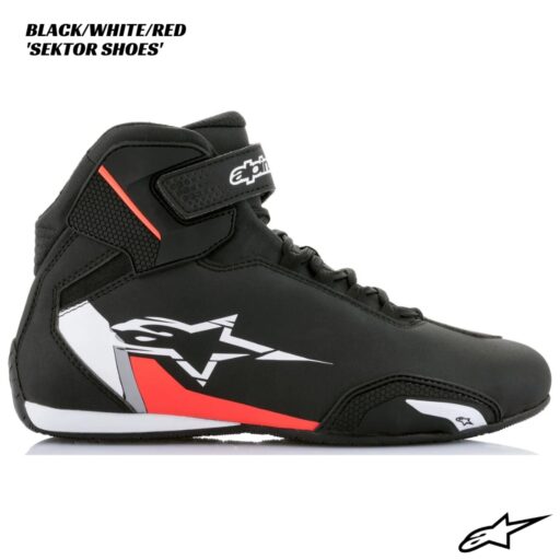 Alpinestars Sektor Shoes - BLACK/WHITE/RED