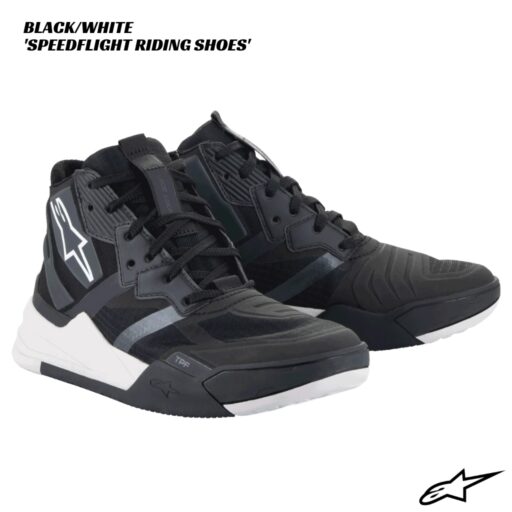 Alpinestars Speedflight Riding Shoes BLACK WHITE 1