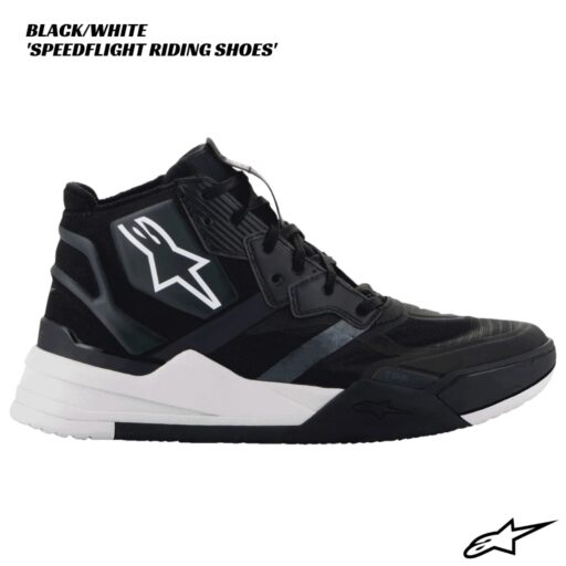 Alpinestars Speedflight Riding Shoes BLACK WHITE 2