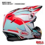 Bell Moto-9S Flex Tagger Edge Helmet - ECE 22/06 - WHITE/AQUA