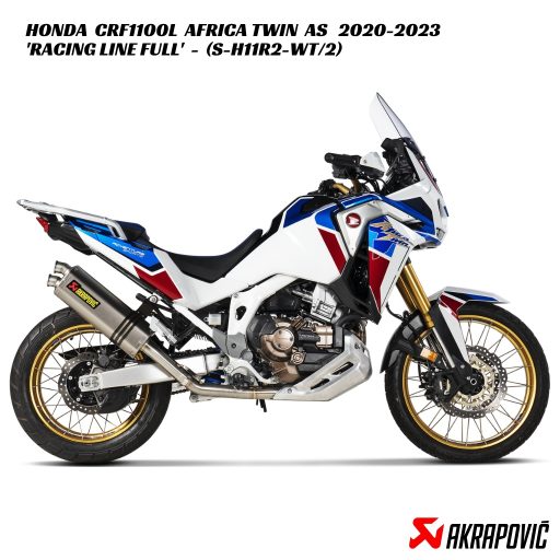 Akrapovič Racing Line Titanium Full Exhaust System - S-H11R2-WT/2 - Honda CRF1100L Africa Twin Adventure Sports 2020-2023