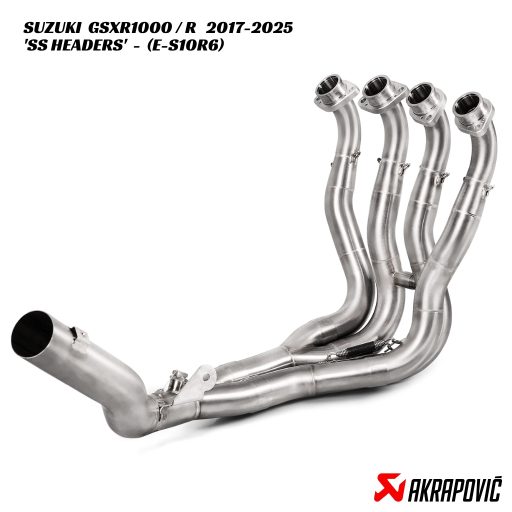 Akrapovič Stainless Steel Performance Headers - E-S10R6 - Suzuki GSXR1000 / R 2017-2025