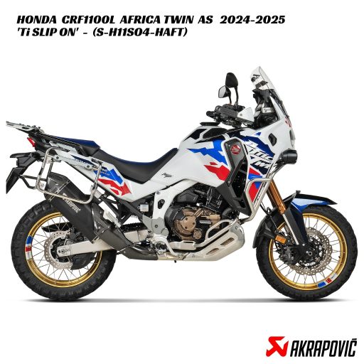 Akrapovič Titanium Slip On Exhaust - S-H11SO4-HAFT - Honda CRF1100L Africa Twin Adventure Sports 2024-2025