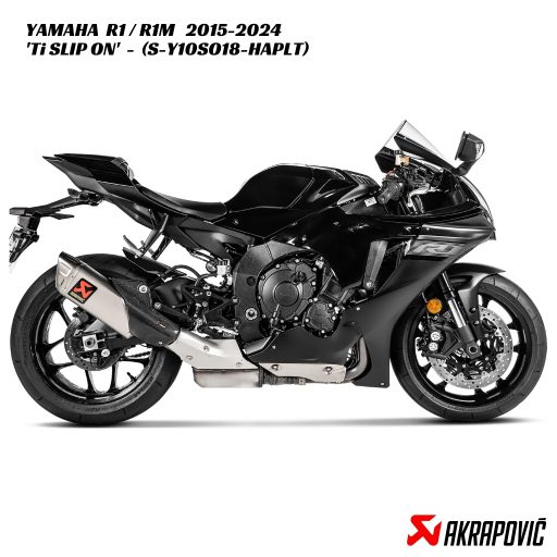 Akrapovič Titanium Slip On Exhaust - S-Y10SO18-HAPLT - Yamaha R1 / R1M 2015-2024