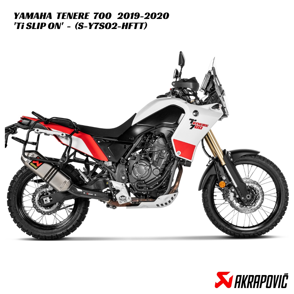 Akrapovič Titanium Slip On Exhaust - S-Y7SO2-HFTT - Yamaha Tenere 700 2019-2020