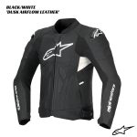 Alpinestars Dusk Airflow Leather Jacket - BLACK/WHITE