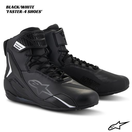 Alpinestars Faster-4 Shoes BLACK WHITE