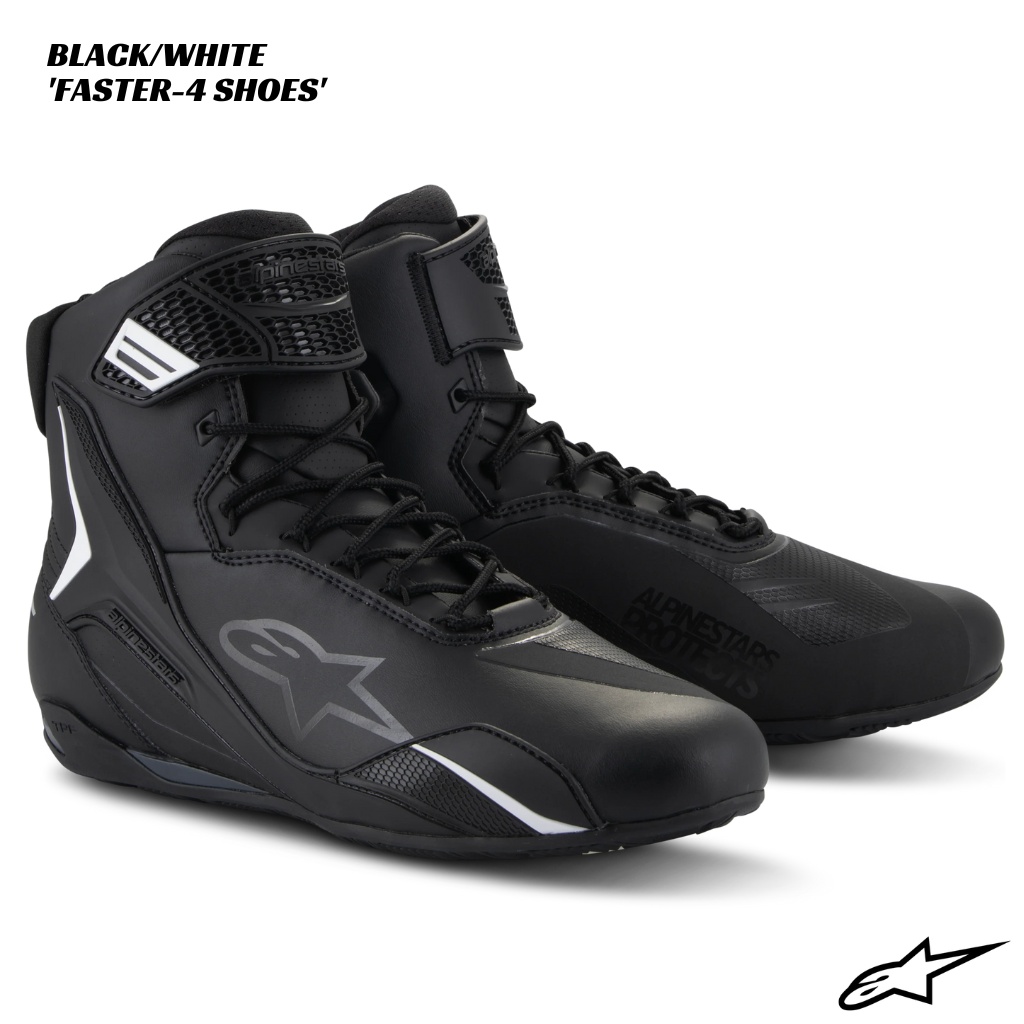 Alpinestars Faster-4 Shoes BLACK WHITE